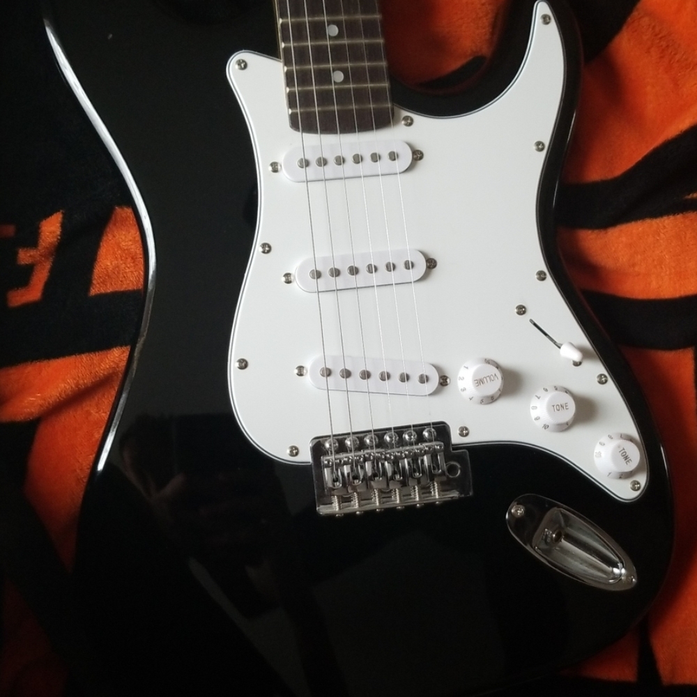 Electric Guitar with Strap